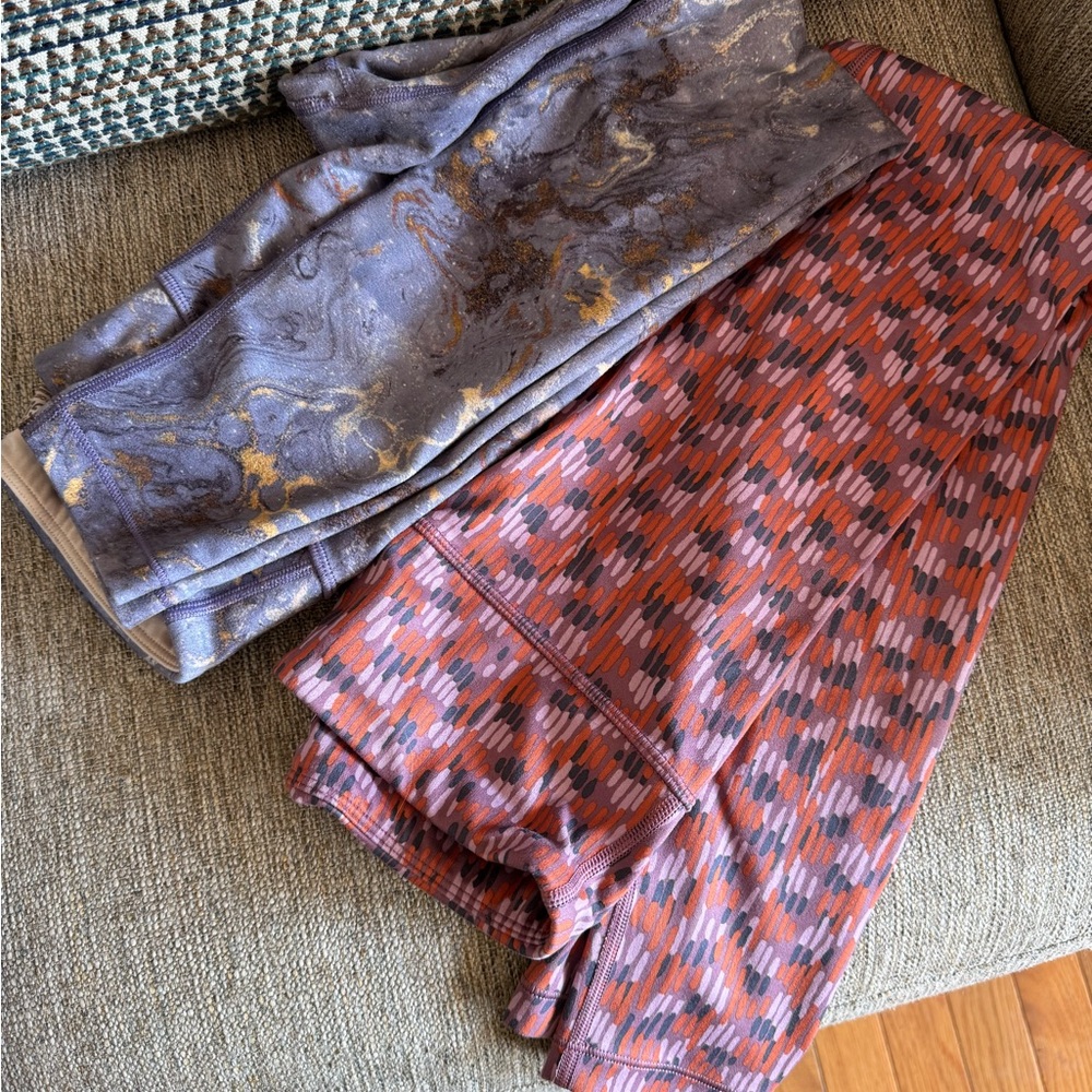 Patterned and Marble Leggings Set from Athleta Girls size 12/large